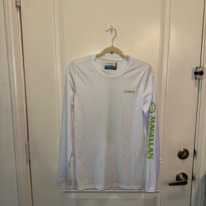 Magellan Outdoors boys White and Green Long Sleeve Tee